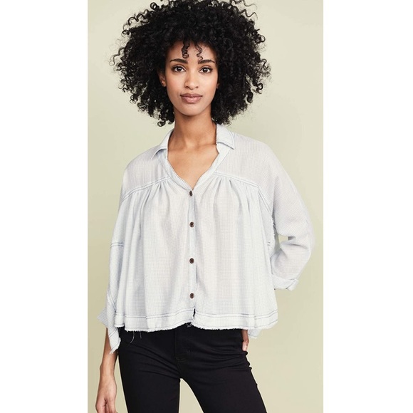 Free People Tops - Free People | Rainbow Picnic Button Shirt